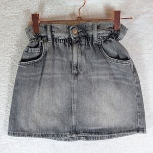 Zara Gray Denim Mini Skirt